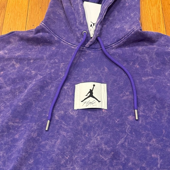 Jordan Men Hoodie Purple Medium Hooded Sweatshirt - Picture 2 of 10